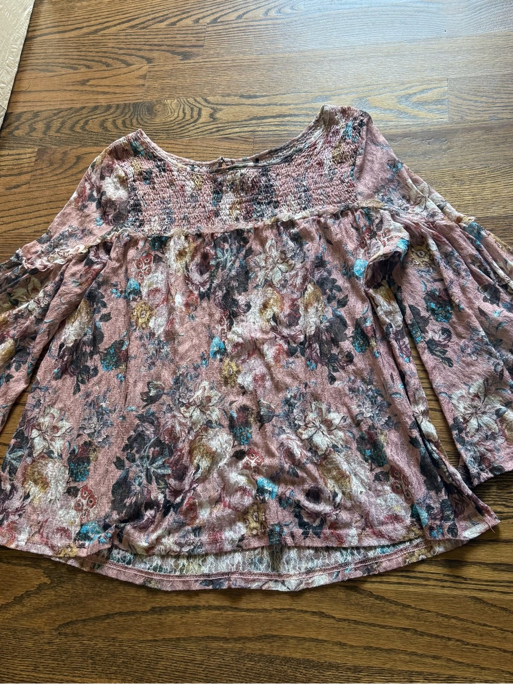 Anthropologie Floral Lace Top XL